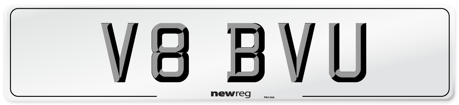 V8 BVU Number Plate from New Reg